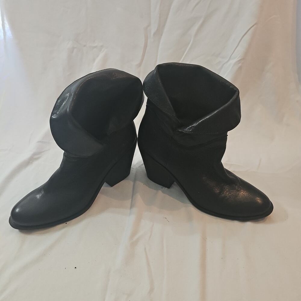 Size 10m black boots womens short heal lucky‎ jeans - Picture 2 of 8